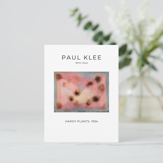 Paul Klee, Hardy Pflanze - Moderne Abstrakte Kunst Postkarte (Stehend Vorderseite)