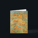 Paul Klee Highways und Byways Note Card Karte<br><div class="desc">Paul Klee Highways und Byways Note Card. Ölmalerei auf Leinwand aus dem Jahr 1929. Paul Klee arbeitete in verschiedenen Stilen, Highways und Byways ist ein während seiner Bauhaus-Zeit entstandenes abstrakte. Dieses Bio, orange, gelbe, grüne und türkisfarbene Gemälde ist ein großartiges Geschenk für die Fans von Paul Klee, Bauhaus, abstrakte Kunst...</div>