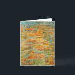 Paul Klee Highways und Byways Note Card Karte<br><div class="desc">Paul Klee Highways und Byways Note Card. Ölmalerei auf Leinwand aus dem Jahr 1929. Paul Klee arbeitete in verschiedenen Stilen, Highways und Byways ist ein während seiner Bauhaus-Zeit entstandenes abstrakte. Dieses Bio, orange, gelbe, grüne und türkisfarbene Gemälde ist ein großartiges Geschenk für die Fans von Paul Klee, Bauhaus, abstrakte Kunst...</div>