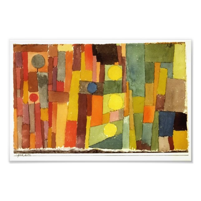 Paul Klee im Stil der kairouanischen Wasserfarbenk Fotodruck (Vorne)