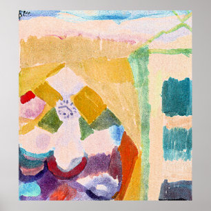 Paul Klee - Innenraum mit der Uhr Poster