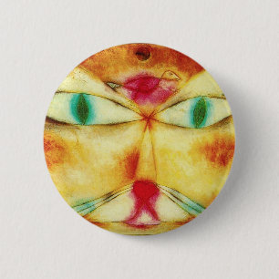 Paul Klee Katze und Vogel Knopf Button