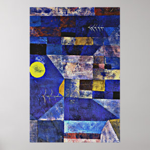 Paul Klee Kunstwerk, Mondlicht Poster