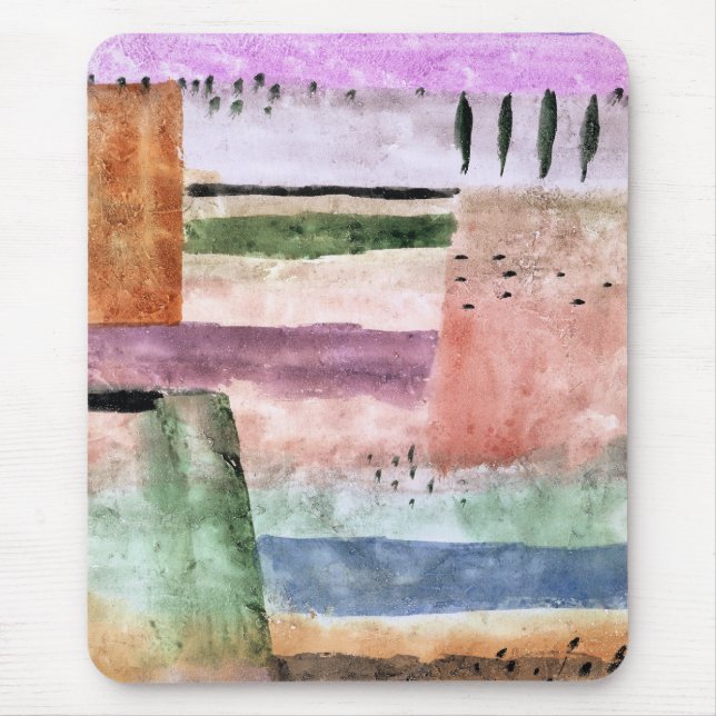 Paul Klee, Landschaft mit Pappeln, Mousepad (Vorne)