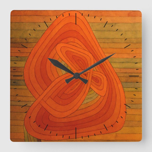 Paul Klee Lonely Blume Timepiece Quadratische Wanduhr (Vorderseite)