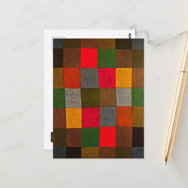 Paul Klee, New Harmony, Postkarte (Vorderseite/Rückseite Beispiel)