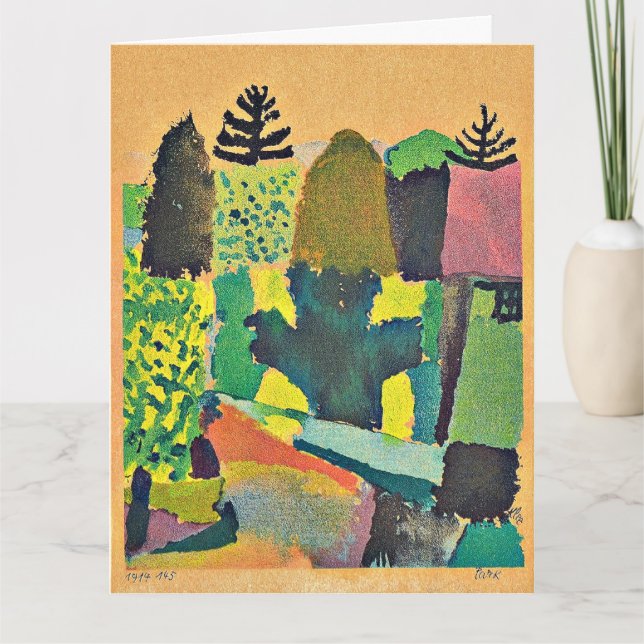 Paul Klee painting, Park, Holiday Karte (Vorderseite)