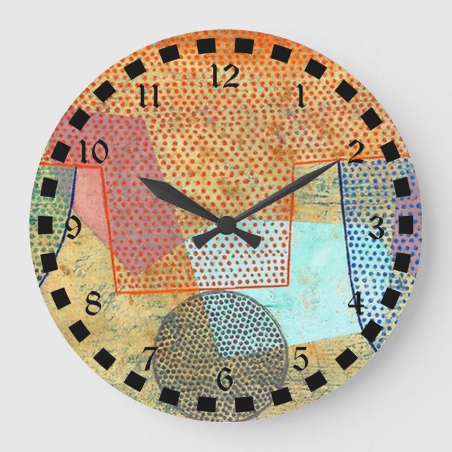 Paul Klee painting, Sunset Große Wanduhr (Vorderseite)