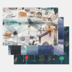 Paul Klee Pflanzen Erd- und Luftreich: Bauhaus Geschenkpapier Set