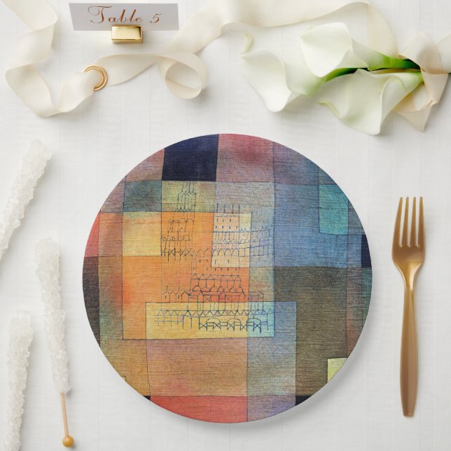 Paul Klee, Polyphone Architektur, Pappteller (Hochzeit)