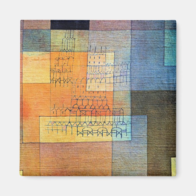Paul Klee - Polyphonische Architektur Magnet (Vorne)