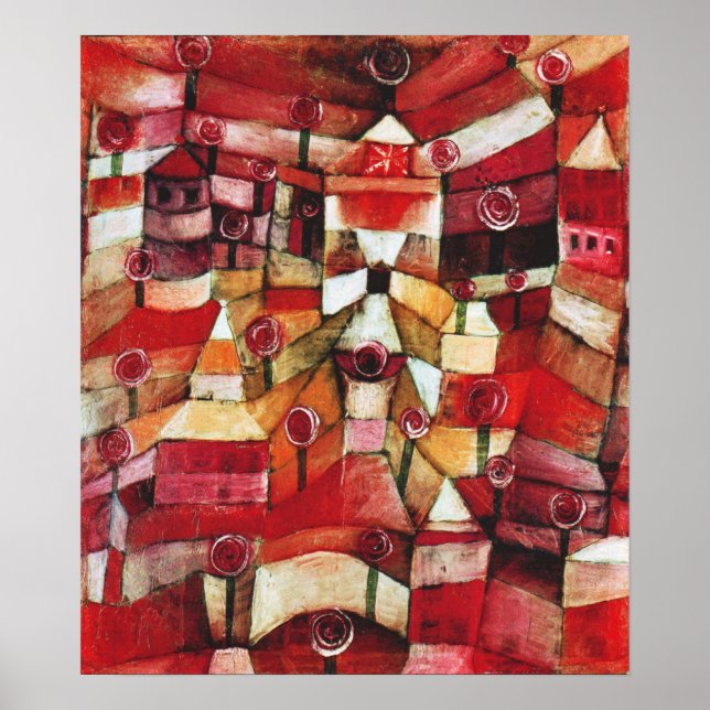 Paul Klee Poster du jardin Rose (Devant)