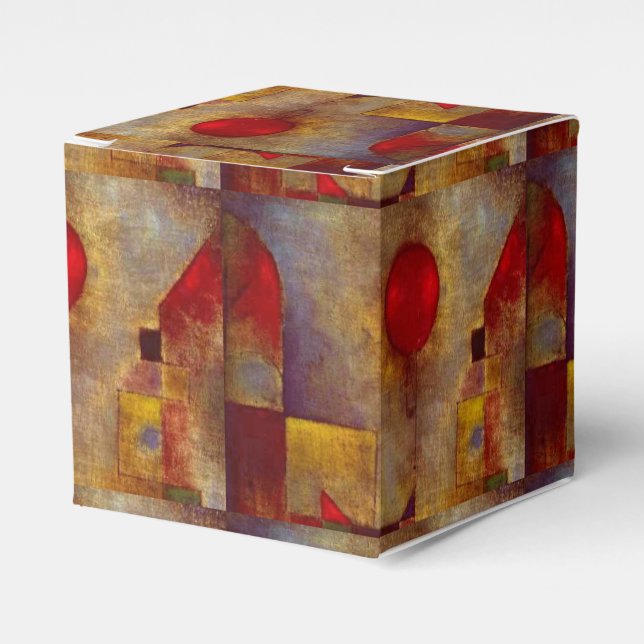 Paul Klee Red Balloon Abstrakte farbenfrohe Kunst Geschenkschachtel (Vorderseite)