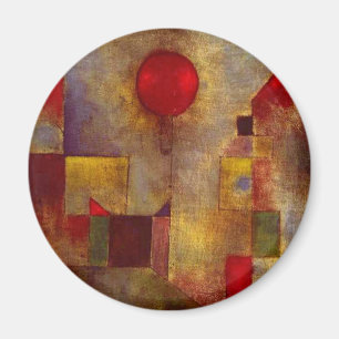 Paul Klee Red Balloon Abstrakte farbenfrohe Kunst Magnet