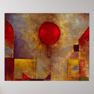 Paul Klee Red Balloon Abstrakte farbenfrohe Kunst Poster