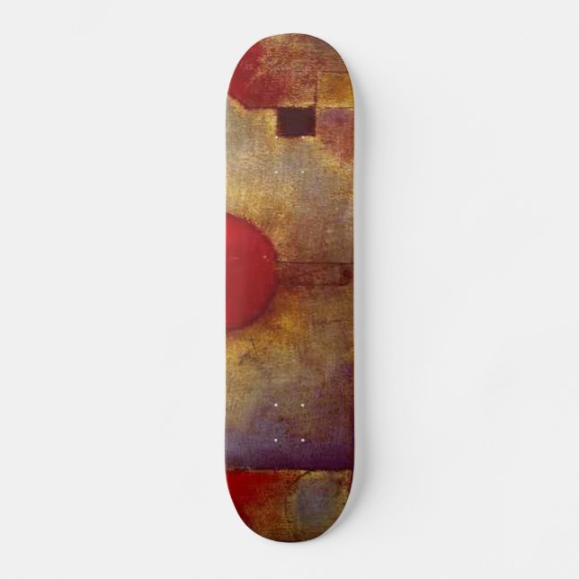 Paul Klee Red Balloon Abstrakte farbenfrohe Kunst Skateboard (Vorderseite)