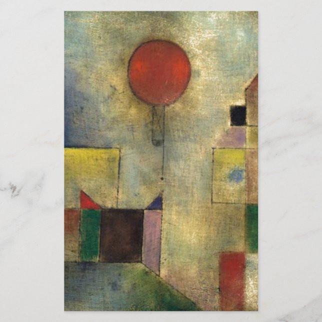 Paul Klee Red Balloon Briefpapier (Vorderseite)
