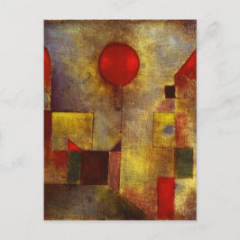 Paul Klee Red Balloon Postcard Postkarte