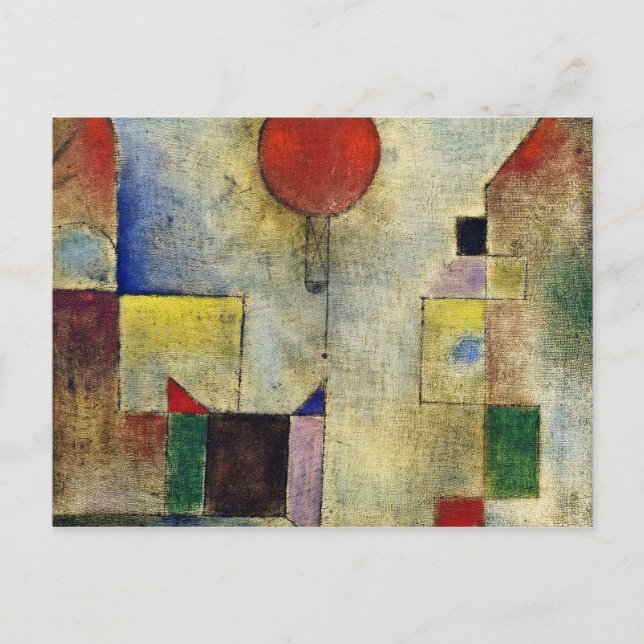 Paul Klee - Red Balloon Postkarte (Vorderseite)