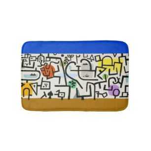 Paul Klee Rich Harbour Abstrakter Expressionismus Badematte