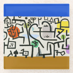 Paul Klee Rich Harbour Abstrakter Expressionismus Glasuntersetzer