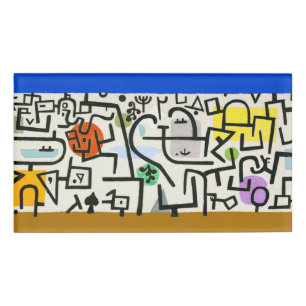 Paul Klee Rich Harbour Abstrakter Expressionismus Namenschild