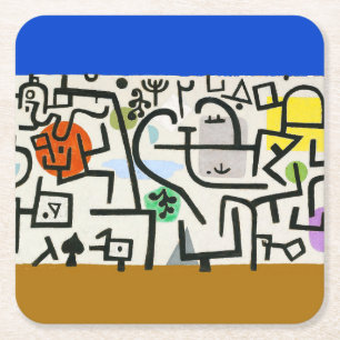 Paul Klee Rich Harbour Abstrakter Expressionismus Rechteckiger Pappuntersetzer