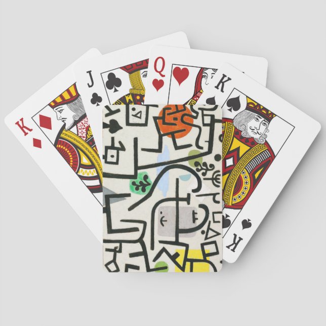 Paul Klee Rich Harbour Abstrakter Expressionismus Spielkarten (Rückseite)