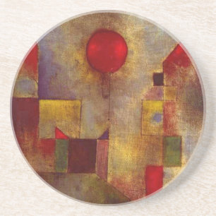 Paul Klee Rote Ballon Abstrakte Farbige Kunst  Untersetzer