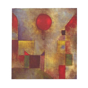 Paul Klee Roter Ballon Abstrakte Bunte Kunst Notizblock