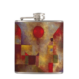 Paul Klee Roter Ballon Abstrakte Farbige Kunst  Flachmann