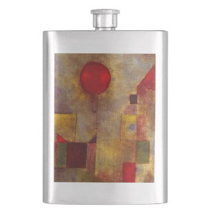 Paul Klee Roter Ballon Abstrakte Farbige Kunst  Flachmann
