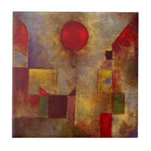 Paul Klee Roter Ballon Abstrakte Farbige Kunst Fliese