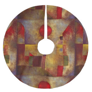 Paul Klee Roter Ballon Abstrakte Farbige Kunst Polyester Weihnachtsbaumdecke