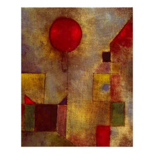 Paul Klee Roter Ballon Abstrakte Farbige Kunst  Poster