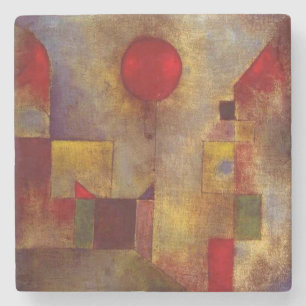 Paul Klee Rotes Ballon Abstrakt Farbige Kunst  Steinuntersetzer