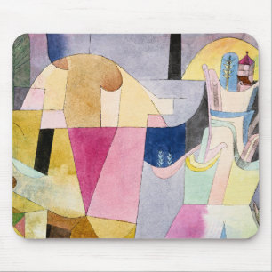 Paul Klee, Schwarze Säulen in einer Landschaft, Mousepad