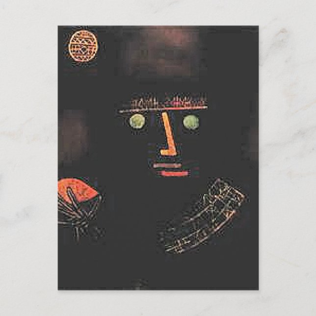 Paul Klee, Schwarzer Ritter, Postkarte (Vorderseite)