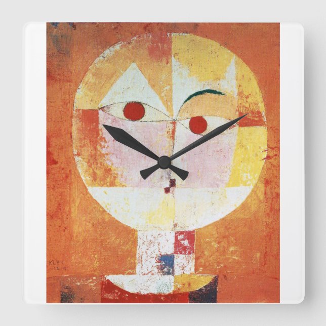 Paul Klee , “ Senecio ” Quadratische Wanduhr (Vorderseite)