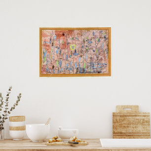 Paul Klee, Spärliches Laubwerk, Poster