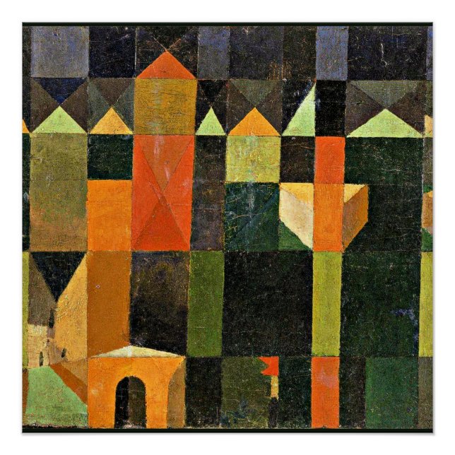 Paul Klee, Stadt der Türme, Poster (Vorderseite)