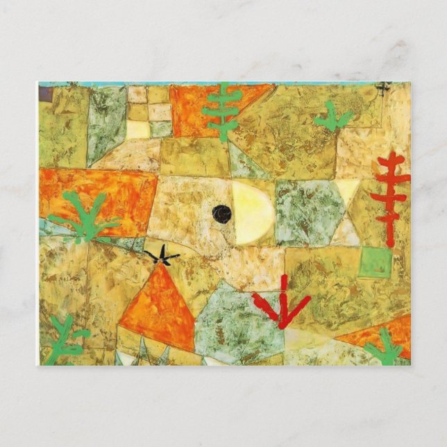Paul Klee - Südliche Gärten Postkarte (Vorderseite)