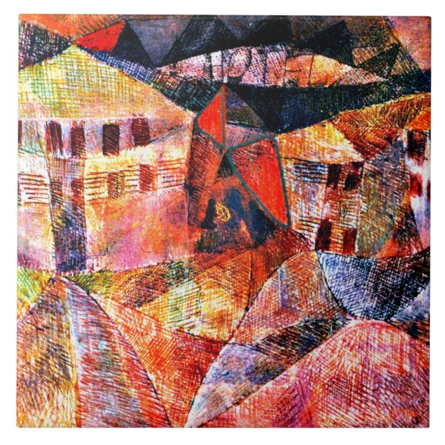 Paul Klee - The Hotel, Fliese (Vorderseite)