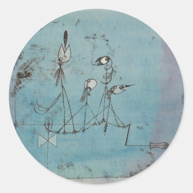 Paul Klee Twitter-Aufkleber Runder Aufkleber (Vorderseite)