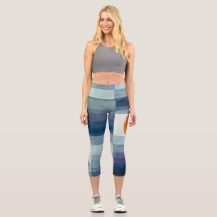 Paul Klee Vorbote des Herbstes Blau Moderne Abstra Capri Leggings
