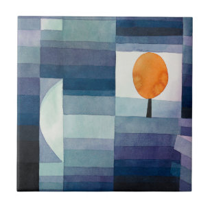 Paul Klee Vorbote des Herbstes Blau Moderne Abstra Fliese
