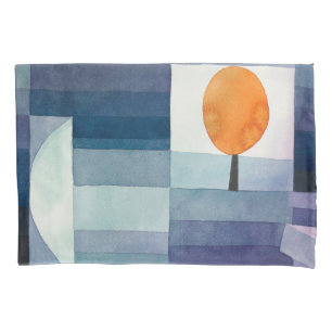 Paul Klee Vorbote des Herbstes Blau Moderne Abstra Kissenbezug