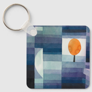 Paul Klee Vorbote des Herbstes Blau Moderne Abstra Schlüsselanhänger