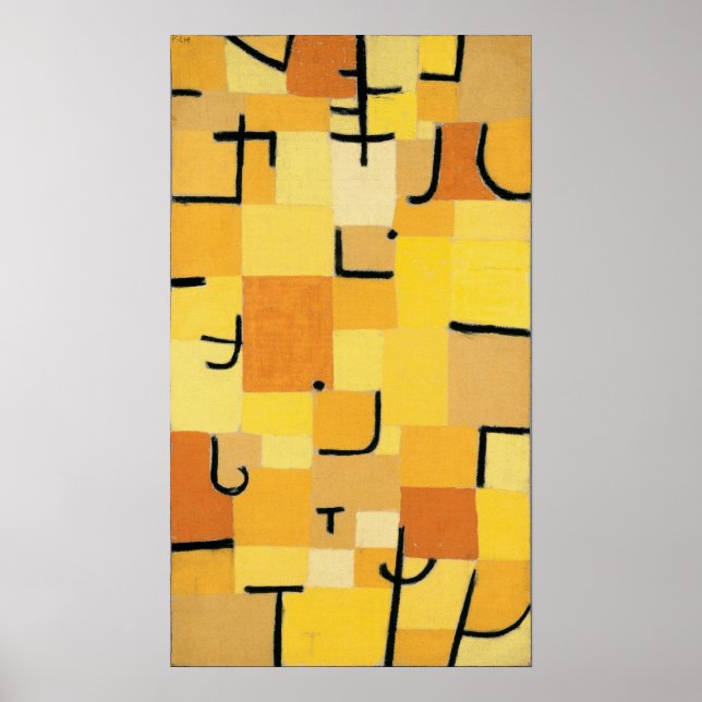 Paul Klee - Zeichen in Gelb Poster (Vorne)