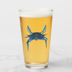 Paul McGehee Blue Crab Bierglas Glas